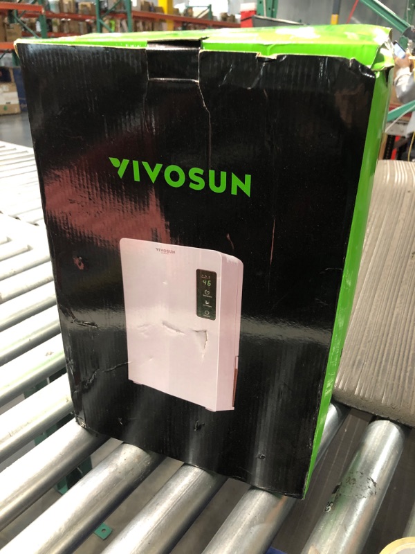 Photo 1 of VIVOSUN Electric Mini Dehumidifier, Ultra-Quiet Auto Defrost Dehumidifier with Timer, 2200ML Water Tank and Drain Hose for Basement or Closets, Bedrooms, Showers, and Other Small Rooms