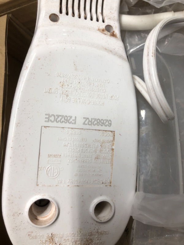 Photo 3 of **USED**
Hamilton Beach 6-Speed Electric Hand Mixer with Whisk, Dough Hooks and Easy Clean Beaters, Powerful 275 Watt Motor, Snap-On Storage Case, White