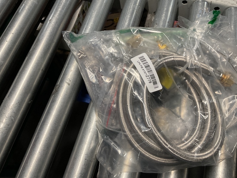 Photo 1 of NQN 2-Stage Automatic Changeover LP Propane Gas Regulator with 48'' Stainless Braided Regulator Hose Assemblies