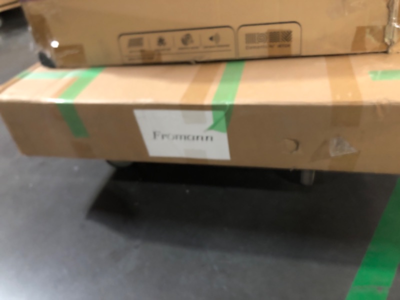 Photo 1 of Fromann Electric Height Adjustable Sitting Standing Desk Frame Dual Motors 3 Stages Sit Stand Desk Base Legs Only (Black)