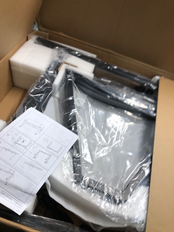 Photo 1 of Fromann Electric Height Adjustable Sitting Standing Desk Frame Dual Motors 3 Stages Sit Stand Desk Base Legs Only (Black)