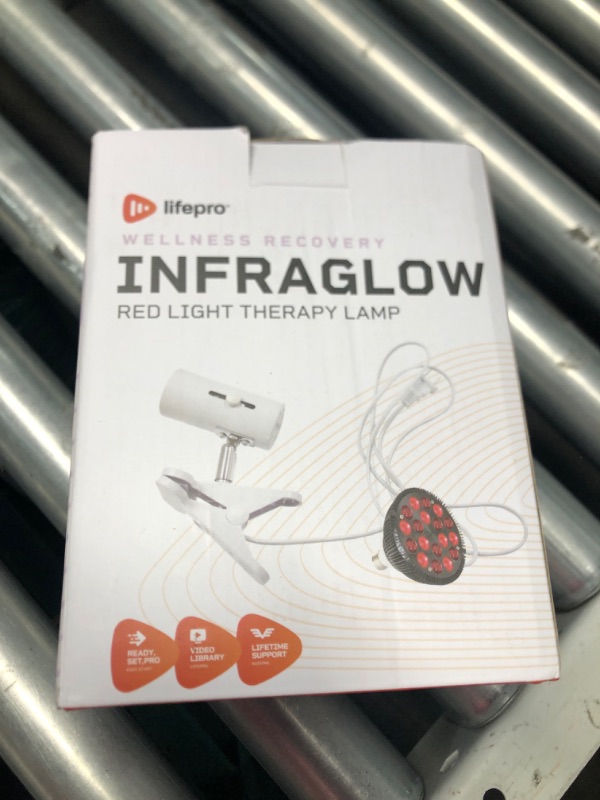 Photo 1 of LifePro InfraGlow NIR & Red Light Therapy Lamp - Infrared Red Light Therapy Bulb with 18 LEDs & Clip-On Lamp - at-Home Red Light Therapy for Body, Chronic Pain Relief, Skin Wellness, & Recovery
