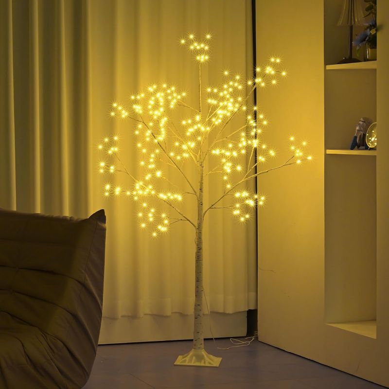 Photo 1 of ***SIMILAR TO STOCK PHOTO***

LED Birch Tree Lighted with Remote Control, Electric Plug in DIY Artificial Tree Lights, Fairy Spirit Tree lamp for Home Bedroom Christmas Party Indoor Decor Lights (Warm White)