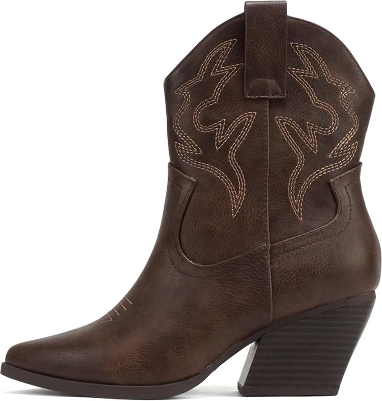 Photo 1 of ***Just One**Soda “BLAZING” ~ Women Western Bootie Pointe Toe with Low Heel 8.5