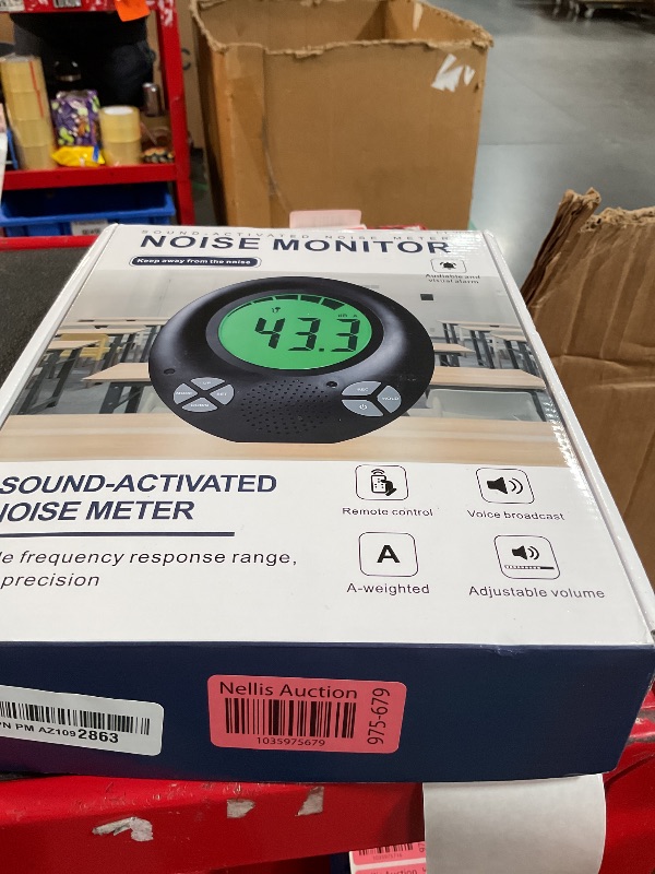 Photo 1 of SWAREY Digital Decibel Meter with Alarm, Wall Hanging Sound Level Meter 35dB to 135dB with Alarm Quiet Please, Sound Level Meter for Schools Hospitals Temples Libraries Theaters