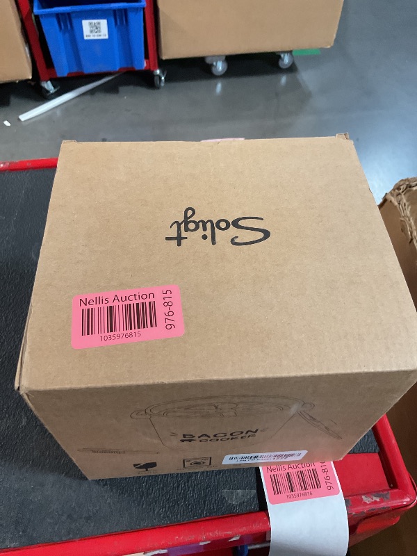 Photo 1 of SOLIGT Ceramic Bacon Cooker for Microwave Oven - Splatter-Proof Design Microwave Bacon Cooker with Lid and Bonus Tongs - Easy Faster Bacon Maker for Yummy Crispy Bacon