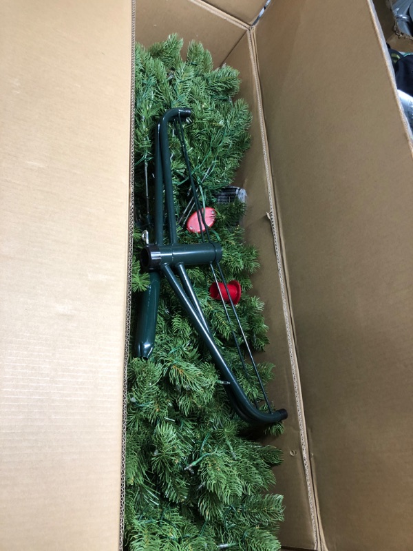 Photo 2 of **LIGHTS ARE NON FUNCTIONAL**
National Tree Company Pre-Lit 'Feel Real' Artificial Slim Downswept Christmas Tree, Green, Douglas Fir, Dual Color LED Lights, Includes PowerConnect and Stand, 9 feet