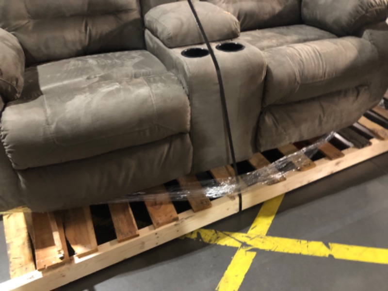 Photo 5 of ***COLOR LIGHTER IN PERSON-MINOR DAMAGE TO BACK STILL SEEMS FUNCTIONAL-TRUCK/TRAILER PICKUP ONLY***
Corduroy Living Room Furniture Set Reclining Sofa Set Loveseat Furniture Sets in Living Room Sofa Recliners (Loveseat, Taupe 