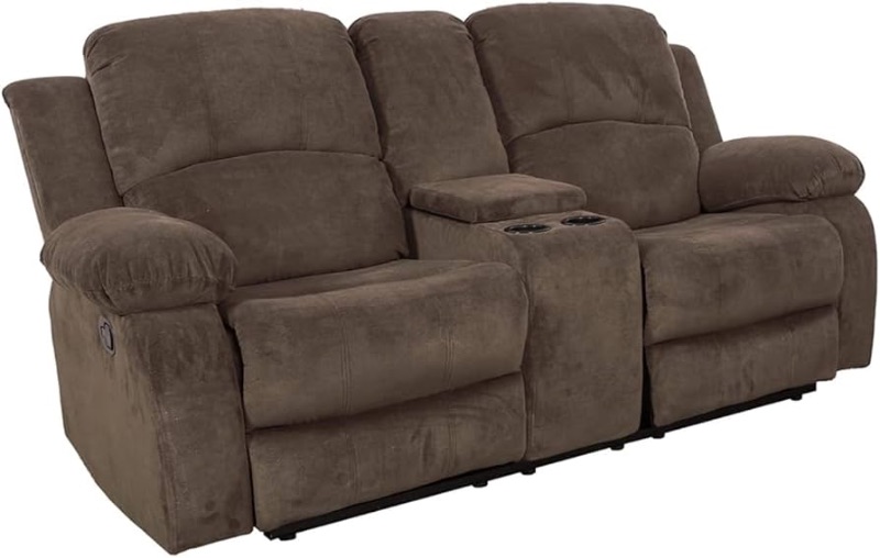 Photo 1 of ***COLOR LIGHTER IN PERSON-MINOR DAMAGE TO BACK STILL SEEMS FUNCTIONAL-TRUCK/TRAILER PICKUP ONLY***
Corduroy Living Room Furniture Set Reclining Sofa Set Loveseat Furniture Sets in Living Room Sofa Recliners (Loveseat, Taupe 