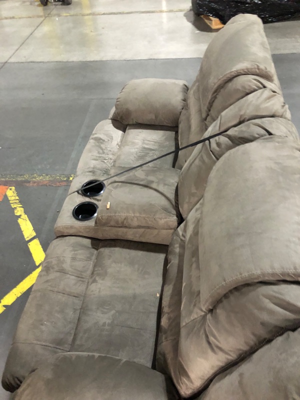 Photo 10 of ***COLOR LIGHTER IN PERSON-MINOR DAMAGE TO BACK STILL SEEMS FUNCTIONAL-TRUCK/TRAILER PICKUP ONLY***
Corduroy Living Room Furniture Set Reclining Sofa Set Loveseat Furniture Sets in Living Room Sofa Recliners (Loveseat, Taupe 