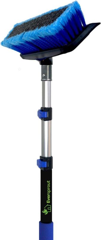 Photo 1 of **DIFFERENT COLOR-MISSING ACCESSORIES**
EVERSPROUT 7-to-18 Foot Scrub Brush (25+ Ft. Reach) | Long Lightweight Extension Handle | Soft Bristles wash Car, RV, Boat, Solar Panel, Floor, Deck | Rubber Bumper and Squeegee Prevents Scratches