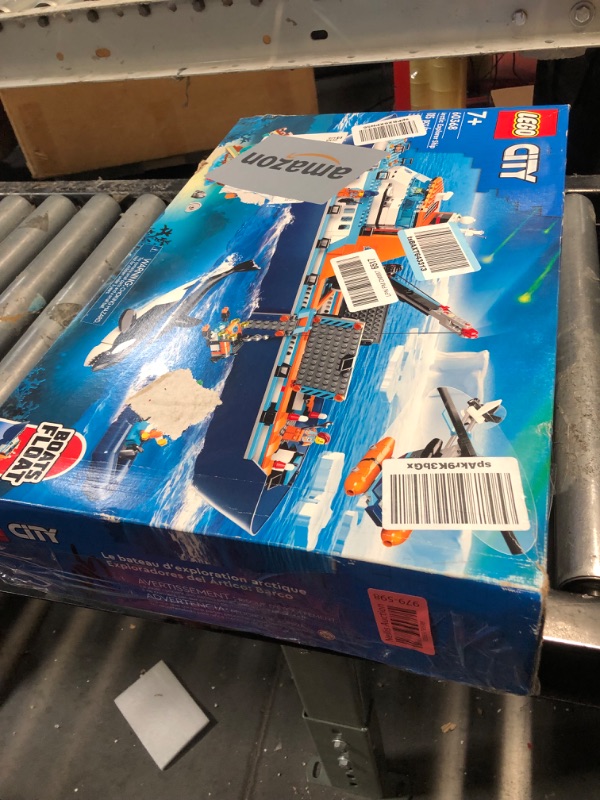 Photo 3 of LEGO City Arctic Explorer Ship 60368 Building Toy Set, Fun Toy Gift for 7 Year Old Boys and Girls, with a Floatable Boat, Helicopter, Dinghy, ROV Sub, Viking Shipwreck, 7 Minifigures and an Orca