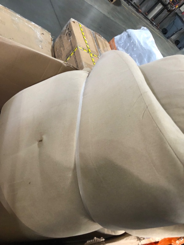 Photo 9 of **MINOR DAMAGE FUTON BEDDING IS DIRTY NEEDS TO BE CLEANED**
DHP Laurel Full Size Espresso Wood Arm Futon Frame with 6" Thermobonded High Density Polyester Fill Tan Microfiber Mattress