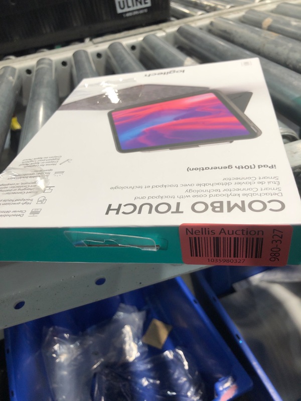 Photo 1 of Logitech Combo Touch Detachable 10th Gen iPad Keyboard Case with Large Precision Trackpad, Full-Size Backlit Keyboard, and Smart Connector Technology - Oxford Gray