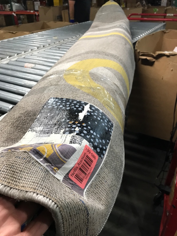 Photo 3 of ***USED - DIRTY - NO PACKAGING - SEE PICTURES***
GLORY RUGS Area Rug Modern Soft Hand Carved Contemporary Floor Carpet with Premium Fluffy Texture for Indoor Living Dining Room and Bedroom Area (8x10, Yellow)