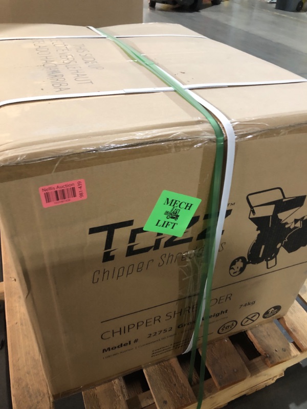 Photo 3 of ***FACTORY SEALED***
Tazz Chipper Shredder 35259, Heavy Duty 212cc, 4-Cycle Viper Engine, Rugged Debris Bag, Steel Hopper, Shred Branches up to 3” in Diameter
