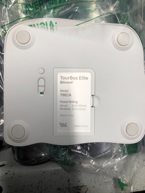 Photo 1 of TourBox Elite, Bluetooth Controller for Video Photo Editing Color Grading, Davinci Resolve Speed Editor, Photoshop Lightroom Premiere FCPX Illustrator After Effects Programmable Keyboard (White)