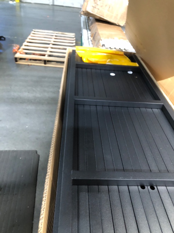 Photo 3 of ***NONREFUNDABLE - PARTIAL SET - SEE COMMENTS***
Miscoos Queen Over Queen Metal Bunk Bed, Heavy Duty Bunk Bed Frame w/Ladder, Full-Length Guardrails and Slats Support, Queen Bunk Beds for Adults Teens, Black