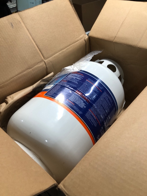 Photo 1 of ***NONREFUNDABLE - FOR PARTS - NOT FUNCTIONAL - SEE COMMENTS***
Flame King YSN-301 30 Pound Steel Propane Tank Cylinder with Type 1 Overflow Protection Device Valve DOT and TC Compliant, White (Package May Vary)