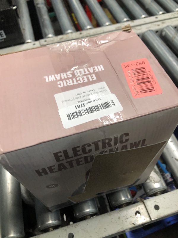 Photo 1 of USB Heated Blanket, Heated Blanket Battery Powered, Wearable Heated Shawl Wraps for Office, Electric Heating Lap Blanket Throw with Car Charger, Blue (Battery is Not Included)