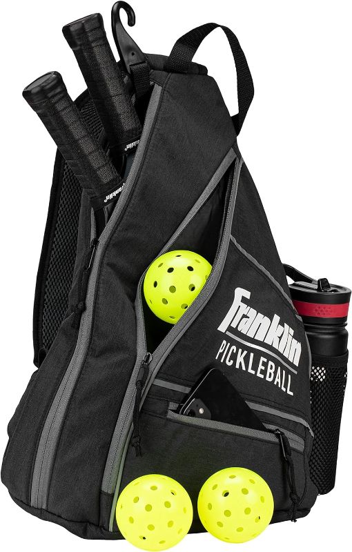 Photo 1 of (BAGGED) Franklin Sports Official U.S. Open Pickleball Championships Sling Bag - Carry Your Gear in Style, Holds 6 Paddles and Accessories, Gray