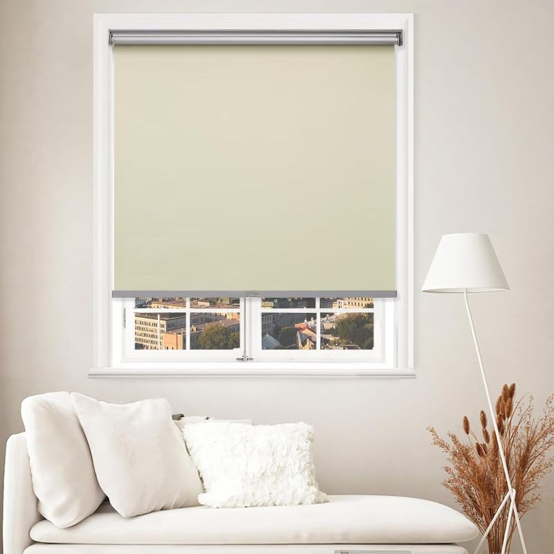 Photo 1 of ***2 PACK**
MYshade Free-Stop Cordless Roller Shades for Windows Room Darkening Roller Shades & Blinds Same Color Both Sides Fabric Pull Down Shades for Home Office Indoor Easy to Install Beige(31" W X 72" H)