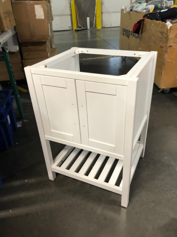 Photo 2 of ***USED - PREVIOUSLY ASSEMBLED - NO PACKAGING***
Alaterre Furniture Bennet 24-in White Laundry Bathroom Vanity Base Cabinet without Top