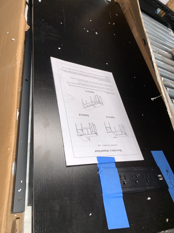 Photo 2 of ***SCRATCHED***
Unikito Reversible L Shaped Desk with Magic Power Outlets and USB Charging Ports
