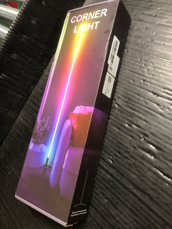 Photo 1 of Corner Floor Lamp,60” Smart RGB LED Corner Lamp with App and Remote Control, Color Changing Ambience Light with Music Sync, Easy to Install, Led Floor Lamp for Living Room Bedroom Gaming Room