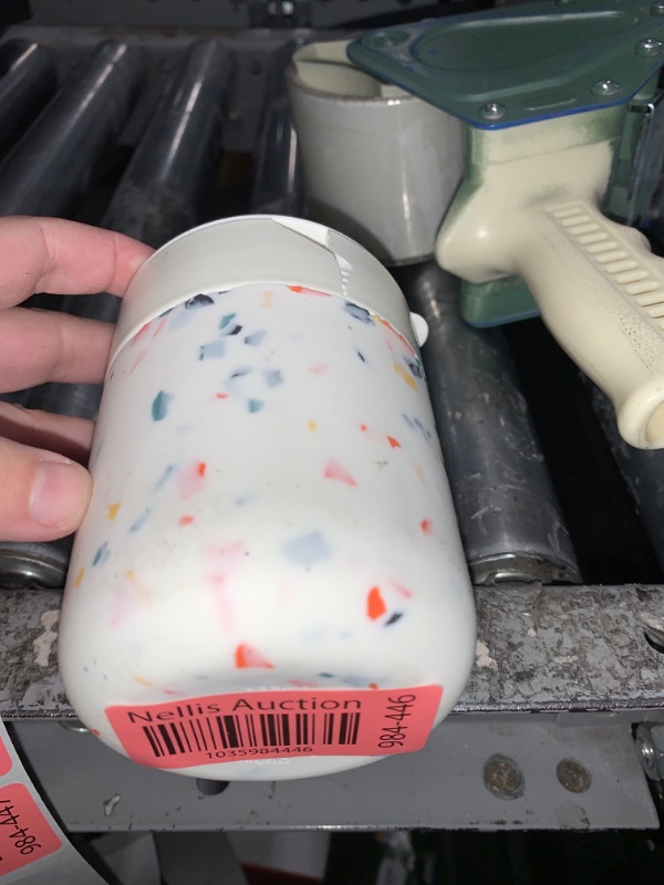 Photo 3 of ***LID CRACKED***
W&P Porter Ceramic Mug w/ Protective Silicone Sleeve, Terrazzo Cream 12 Ounces | On-the-Go | Reusable Cup for Coffee or Tea | Portable | Dishwasher Safe