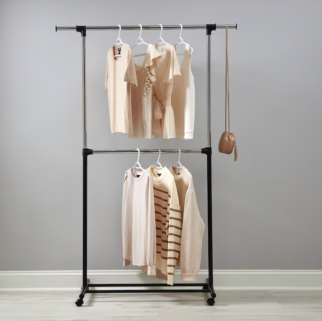 Photo 1 of ***IMAGE FOR REFERENCE***
Black Steel Rolling Clothing Rack