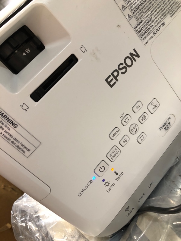 Photo 4 of ** FAN DAMAGED*** Epson PowerLite X27 - 3LCD projector - portable