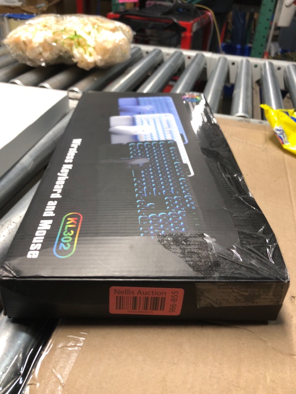 Photo 1 of Wireless Keyboard and Mouse Backlit - Typewriter Keyboard with Detachable Wrist Rest, Retro Round Keycaps, Light Up Letters, 2.4G Cordless Combo for Mac, Windows, PC, Laptop, Trueque [2024 Upgraded]