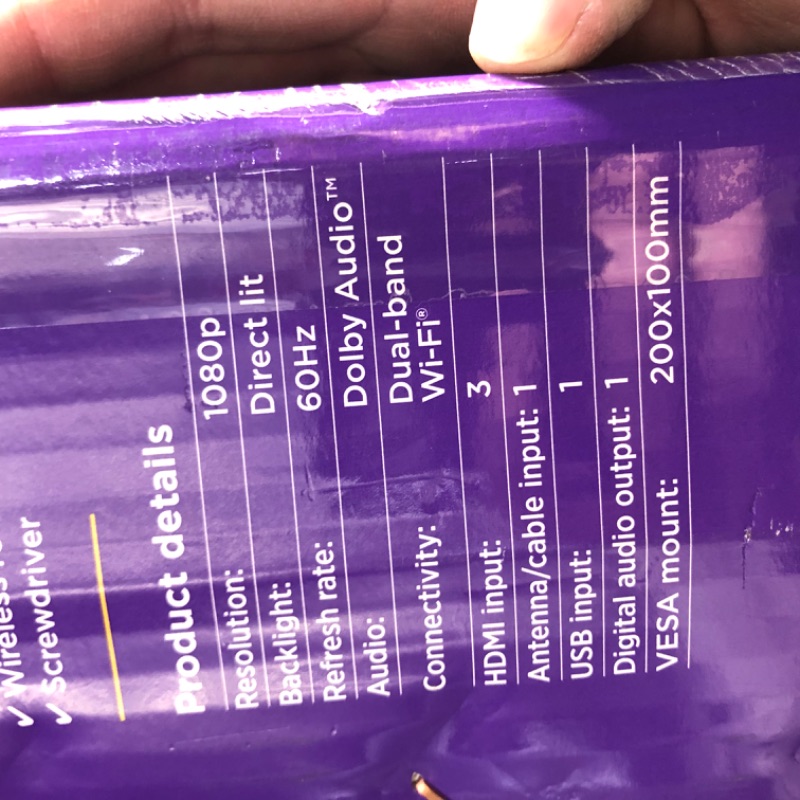 Photo 1 of Roku Smart TV – 40-Inch Select Series 1080p Full HD RokuTV with Roku Voice Remote, Bright Picture, Customizable Home Screen – Live Local News, Sports, Gaming