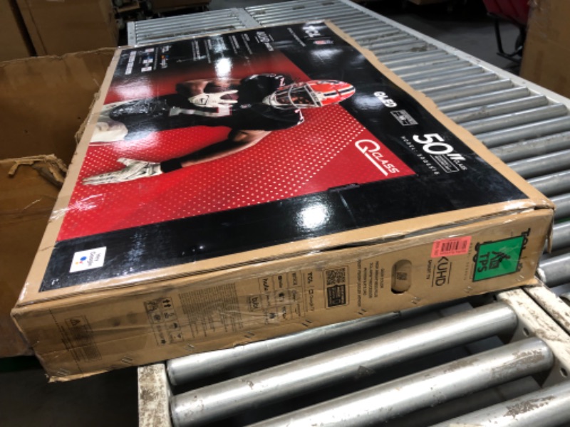 Photo 1 of *MISSING POWER CORD!* *UNTESTED* TCL 50-Inch Q65 QLED 4K UHD Smart TV with Google TV (50Q651G, 2024 Model) Dolby Vision, Dolby Atmos, HDR Pro+, Game Accelerator Enhanced Gaming, Voice Remote, Works with Alexa, Streaming Television
