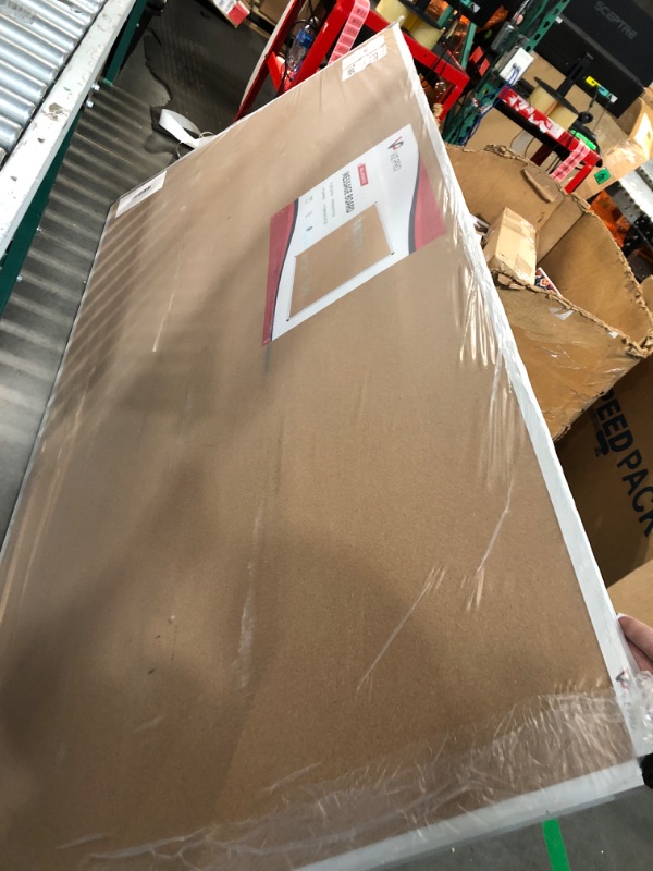 Photo 1 of *CORK BOARD** NOT WHITEBOARD!* VIZ-PRO Cork Notice Board, 8' x 4', Silver Aluminium Frame