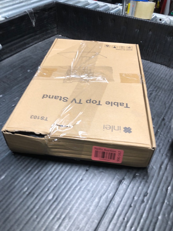 Photo 1 of XINLEI Universal TV Stand Base, Table Top TV Stand for 17-43 Inch LCD/LED TVs, Height Adjustable Monitor Mount Stand with Tempered Glass Base Holds up to 88lbs VESA 200x200mm, TS103