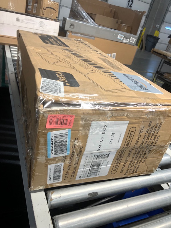 Photo 1 of 61 Key Portable Electronic Keyboard Piano w/Lighted Full Size Keys,LCD,Headphones,X-Stand,Stool,Music Rest