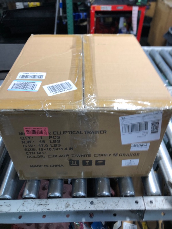 Photo 1 of Zakle Under Desk Elliptical Machine, Ellipse Leg Exerciser w/Remote Control & 12 Adjustable Speeds, Noiseless Ellipse Leg Exerciser, Fully Assembled Elliptical Training Machine (Orange)