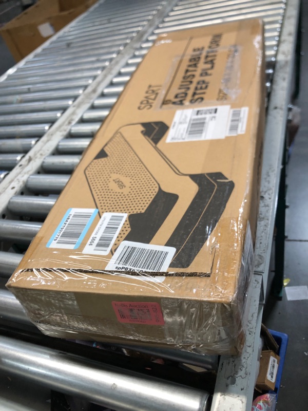 Photo 1 of SPART Adjustable Workout Aerobic Stepper, Aerobic Exercise Step Platform with 4 Risers, 3 Levels Adjust 4" - 6" - 8", 26.77" Trainer Stepper with Non-Slip Surface for Home Gym, Black-Purple