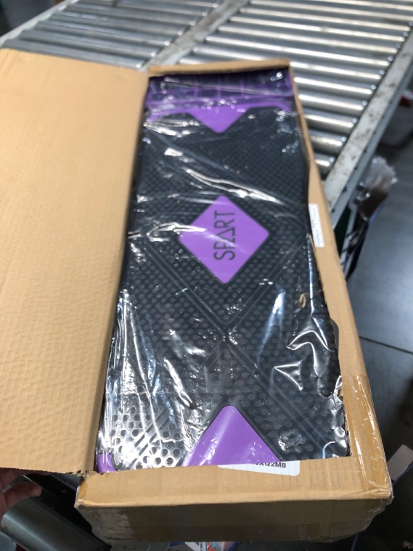 Photo 1 of SPART Adjustable Workout Aerobic Stepper, Aerobic Exercise Step Platform with 4 Risers, 3 Levels Adjust 4" - 6" - 8", 26.77" Trainer Stepper with Non-Slip Surface for Home Gym, Black-Purple