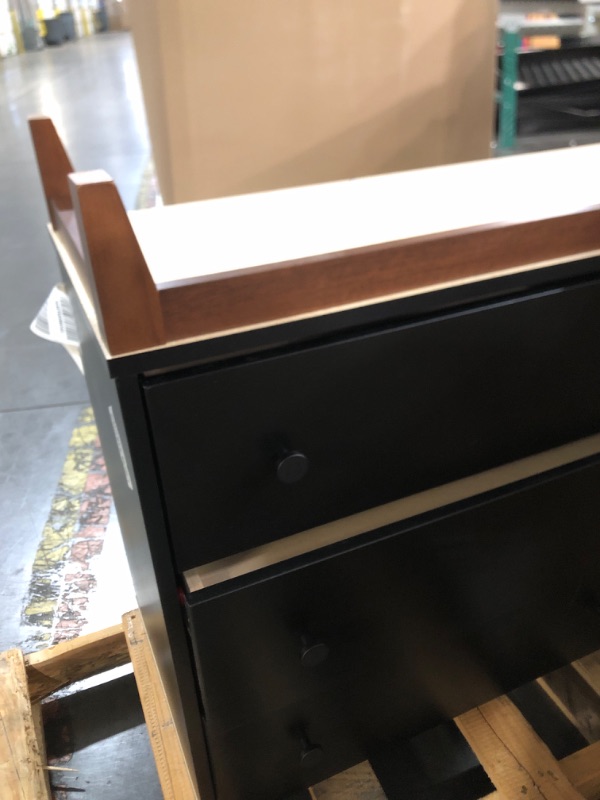 Photo 1 of ***STOCK PHOTO REFERENCE ONLY***CARPETNAL Black Dresser for Bedroom, 6 Drawer Dresser with Wide Drawer and Metal Handles, Wood Dressers & Chests of Drawers for Hallway, Entryway.
