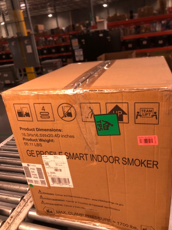 Photo 3 of ***FACTORY SEALED***GE Profile™ Smart Indoor Pellet Smoker, with Active Smoke Filtration, 5 Smoke Control Settings, WiFi Connected, Electric, Countertop BBQ Appliance, Black