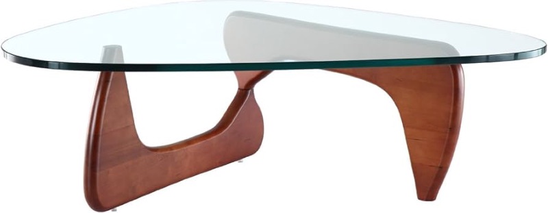 Photo 1 of **FALLS OVER WHEN PUT TOGETHER**eMod - Noguchi Triangle Coffee Table Glass Top (Cherry)