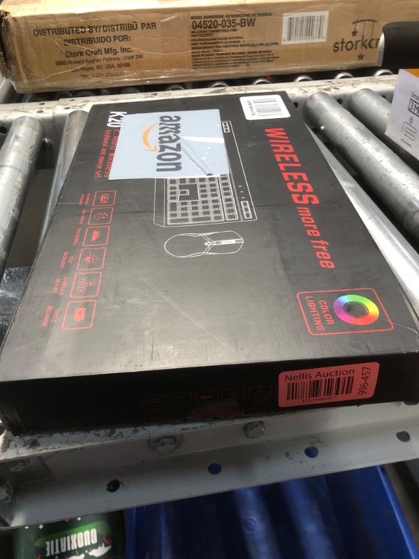 Photo 1 of RedThunder K20 Wireless Keyboard and Mouse Combo, Full Size Anti-Ghosting Keyboard with Multimedia Keys + 7D 4800DPI Optical Mice, Rechargeable RGB Gaming/Office Set for PC Laptop Mac Xbox (White)