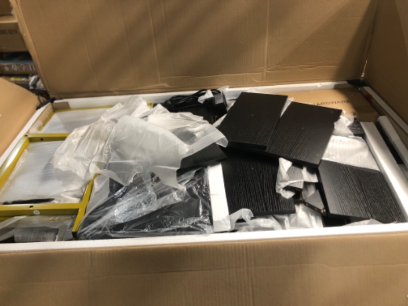 Photo 1 of YITAHOME Vanity Desk Set with LED Lighted Mirror & Power Outlet, 14 Hollywood Lighted 9 Drawers Makeup Vanities Dressing Table with Stool, Black