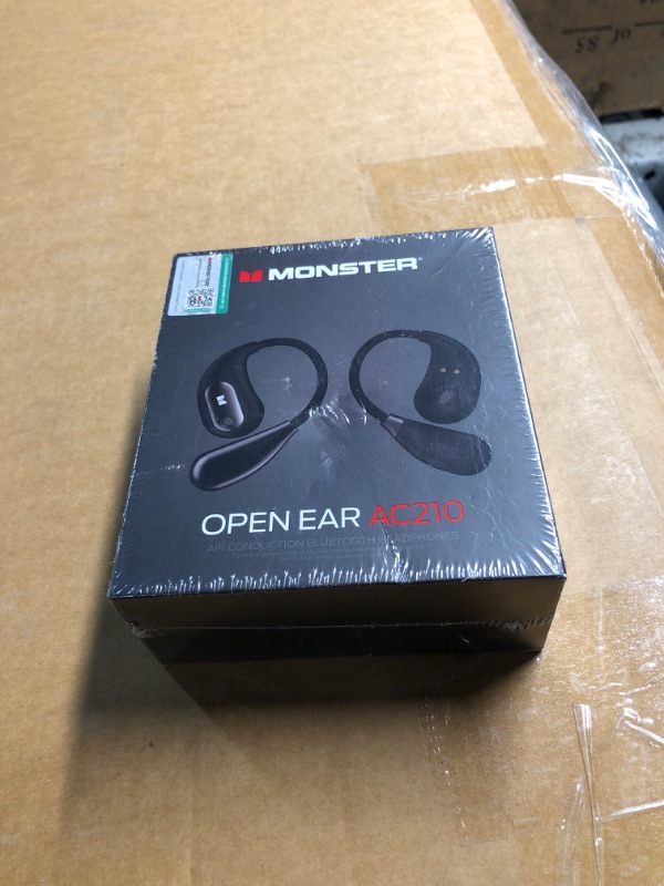 Photo 2 of ***FACTORY SEALED*** Monster Open Ear AC210 Headphones, Bluetooth 5.4 Earphones Stereo Sound, Wireless Headphones 30 Hours Playback, Type-C Charging, HD Clear Calls, Touch Control, IPX5 Waterproof Open Ear Earbuds,Black