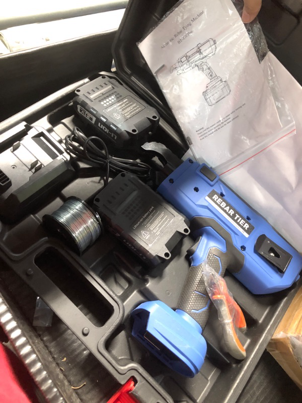 Photo 1 of Rebar Tie Pro, Automatic Rebar Tie Tool 0.3’’ to 1.33’’, Rebar Tier Tying Machine with 2 Rechargeable Batteries 21V, 360? Tie Wire, 1.5h Fast Charge, 0.8S per Knot