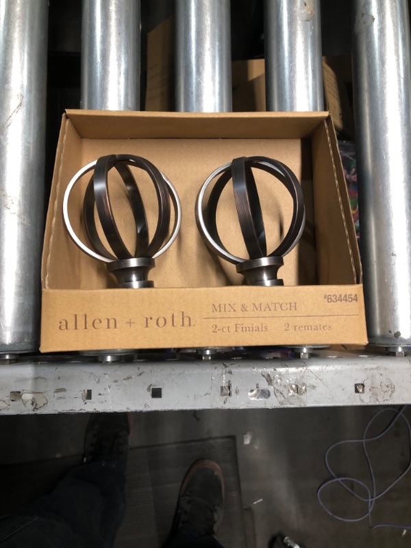 Photo 2 of Allen Roth 2pcs End Cap Finials for Curtain Rods ***STOCK PHOTO REFERENCE ONLY***