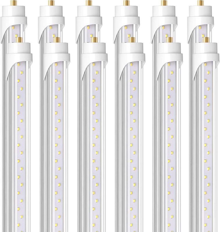 Photo 1 of ***USED - UNABLE TO TEST***
Barrina 8 Foot LED Bulbs, 44W 5500lm 6500K, Super Bright, T8 T10 T12 LED Tube Lights, FA8 Single Pin LED Lights, Clear Cover, 8 Foot LED Bulbs to Replace Fluorescent Light Bulbs (Pack of 12)